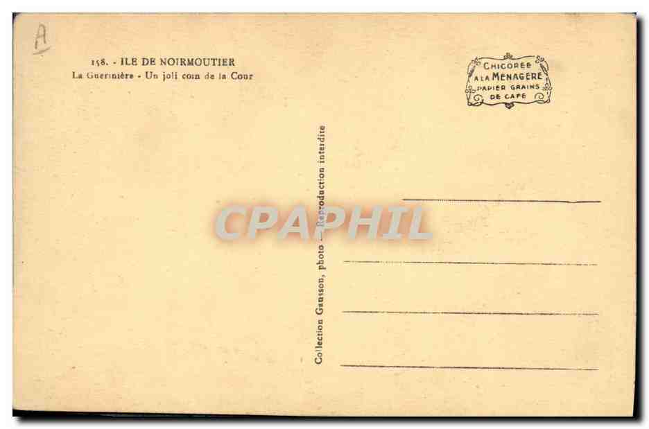 La Guerinière — Un joli coin de la Cour — Ile de Noirmoutier — éditeur Grussen — Reverso