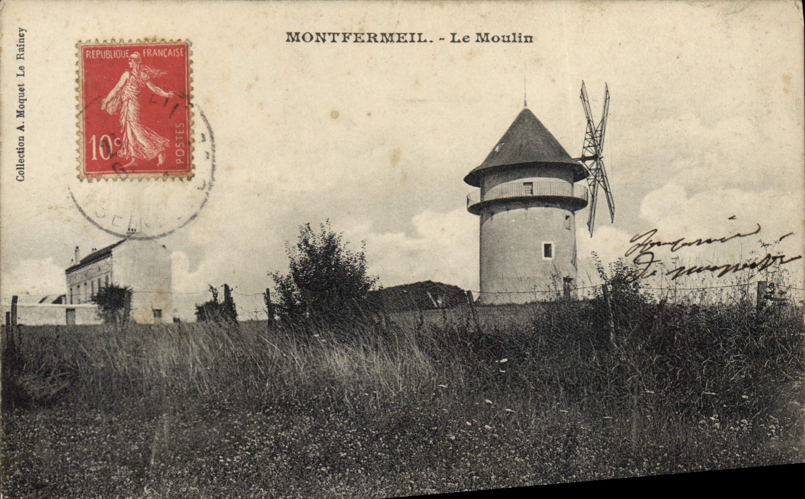 Montfermeil - Le Moulin — éditeur A. Moquet, n° de série non visible
