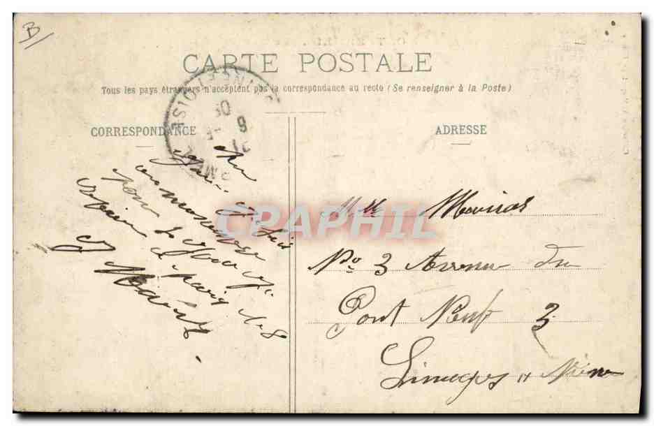 Montfermeil - Le Moulin — éditeur A. Moquet, n° de série non visible — Achterkant