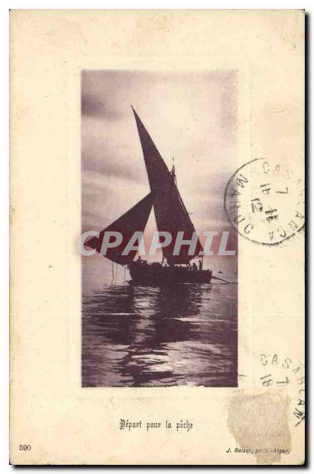 CPA Bateau de Peche Depart pour la peche 