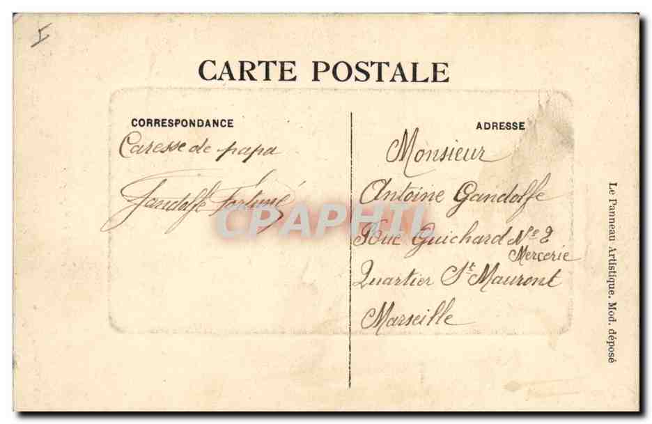 CPA Bateau de Peche Depart pour la peche  — Verso