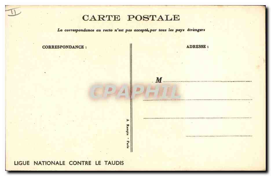Enfants dans une rue — scène de rue — Roullot — Rückseite