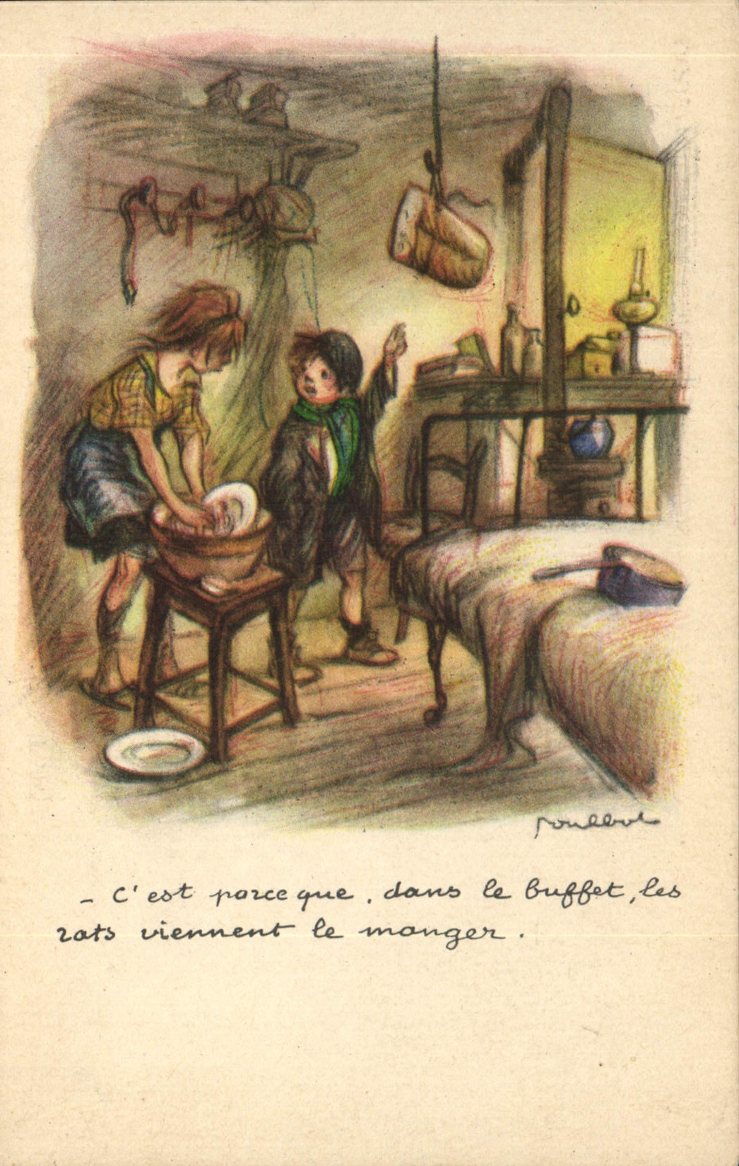 CPA Fantaisie Illustrateur Poulbot 