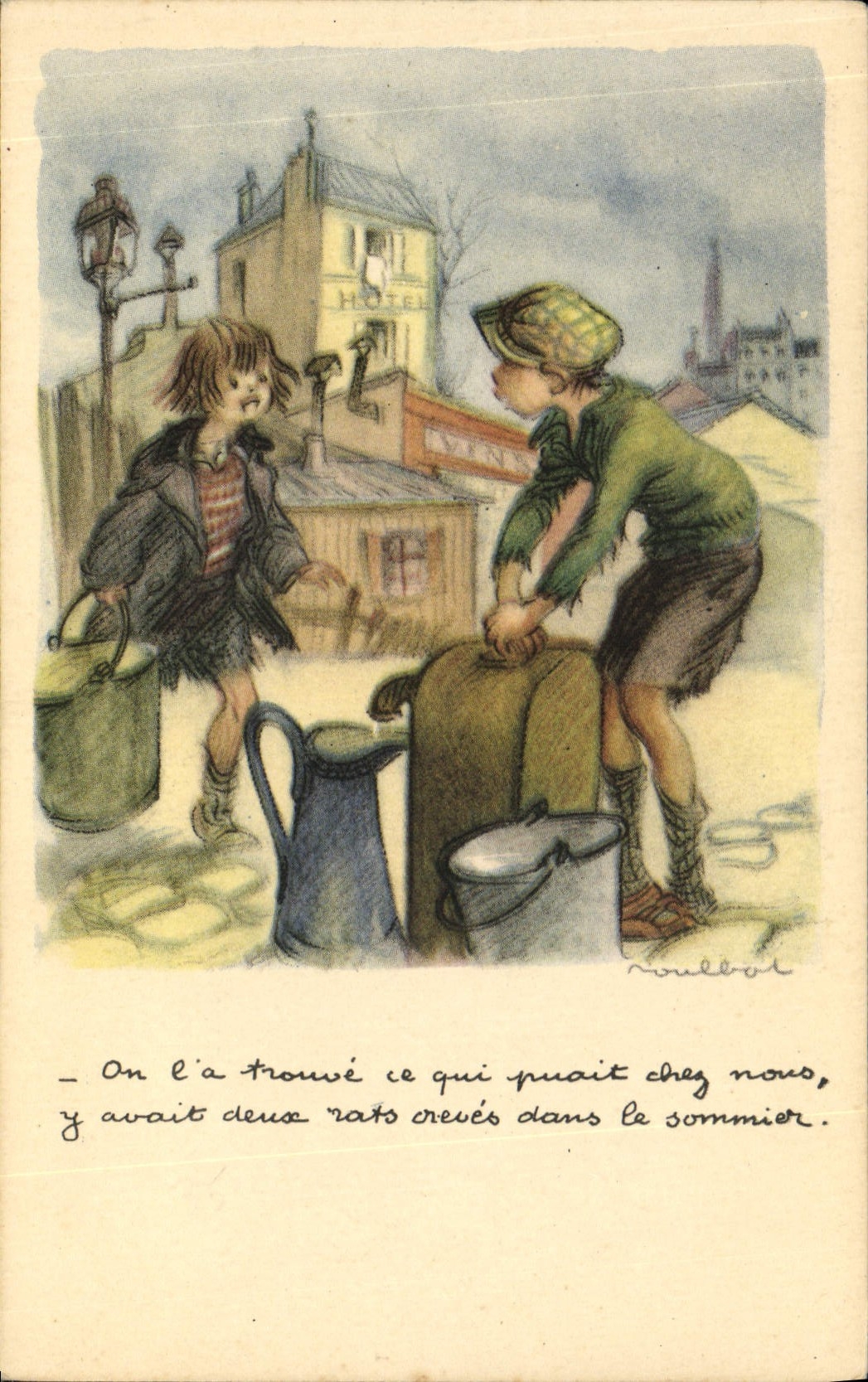 CPA Fantaisie Illustrateur Poulbot 