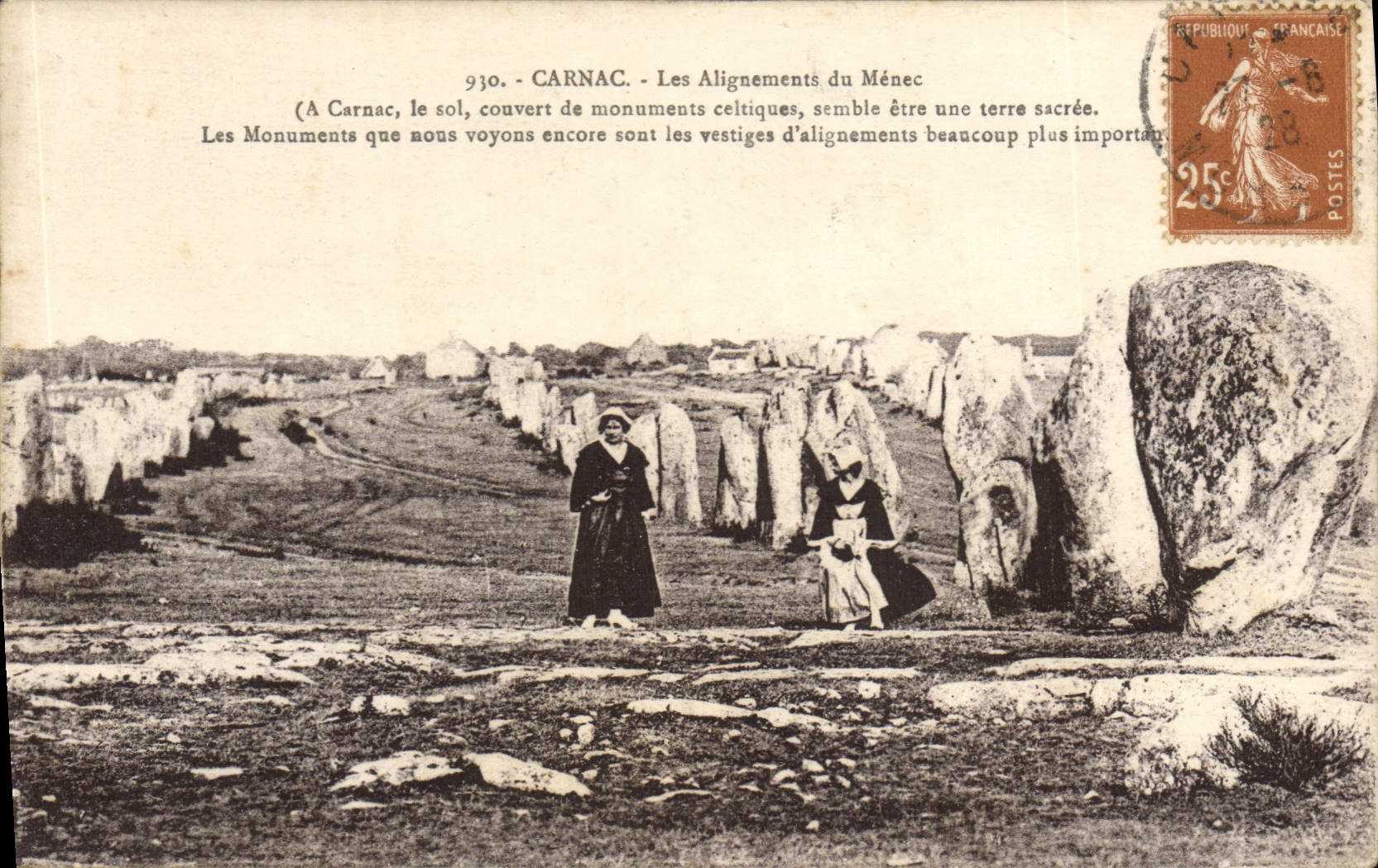 CPA Dolmen Menhir Carnac Les alignements du Menec 