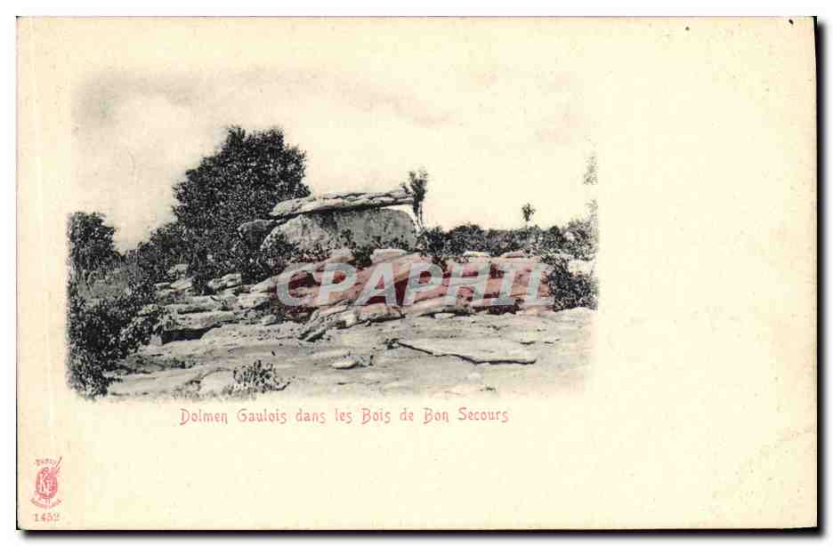 CPA Dolmen Menhir Dolmen Gaulois dans les bois de Bon Secours 