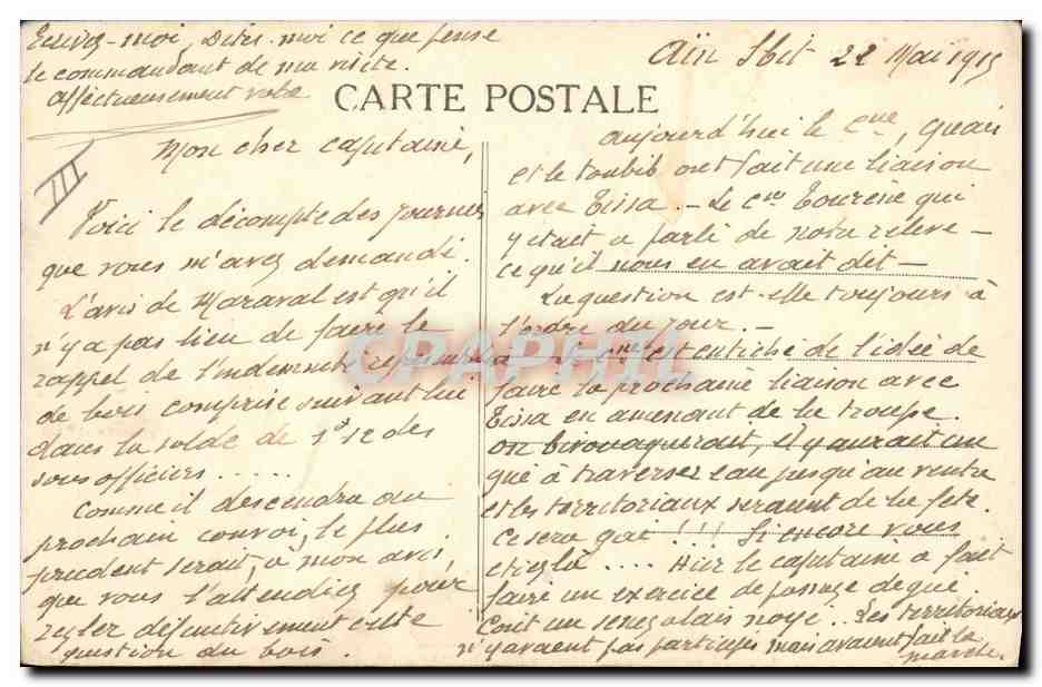 CPA Fantaisie Illustrateur Afrique du Nord La Tabor Cherifien  — Rückseite