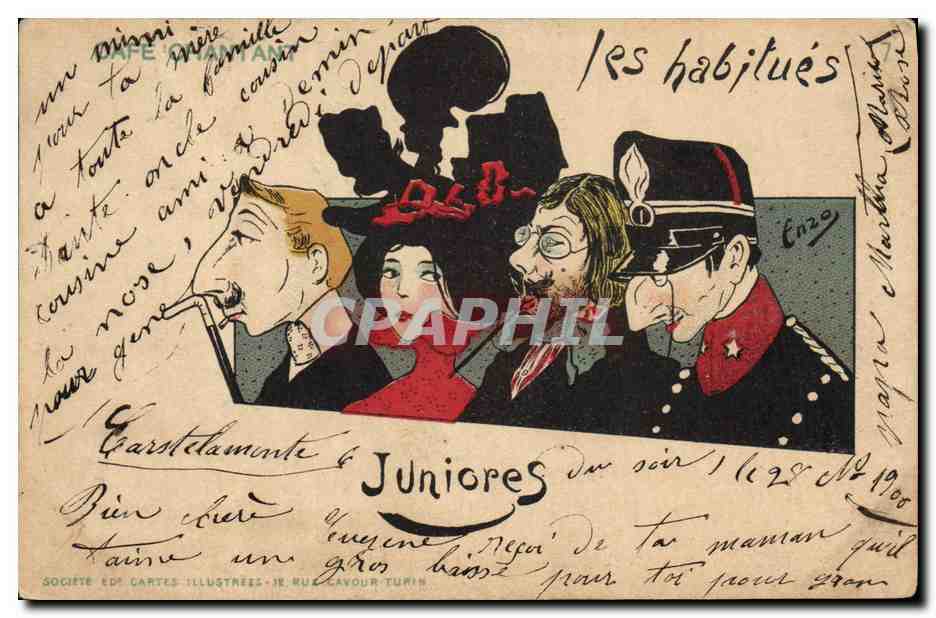 CPA Fantaisie Illustrateur Les habitues Juniores 