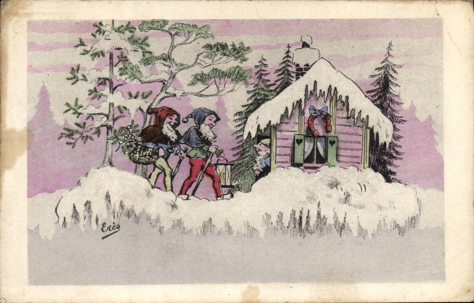 CPA Fantaisie Illustrateur Lutins Nains