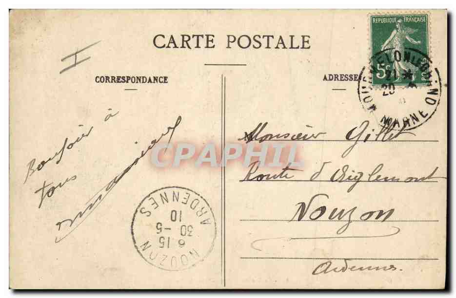 CPA Fantaisie Militaria la vie au camp sous la tente — Rückseite