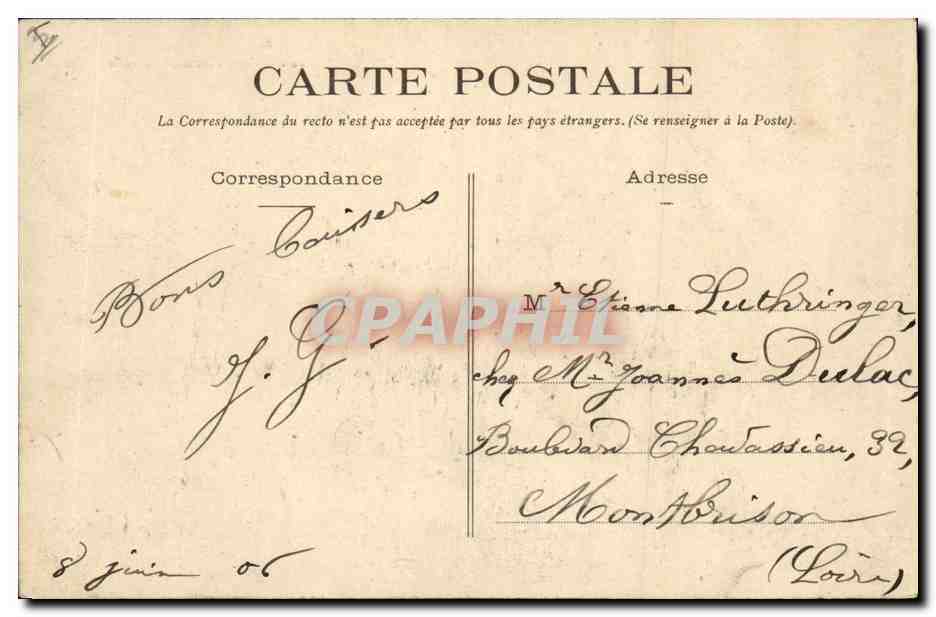 CPA Fantaisie Militaria Femme — Rückseite