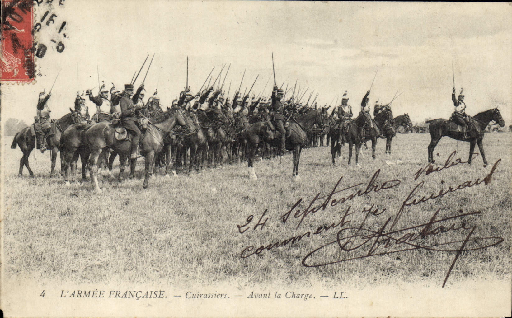 CPA Fantaisie Militaria Cuirassiers Avant la charge
