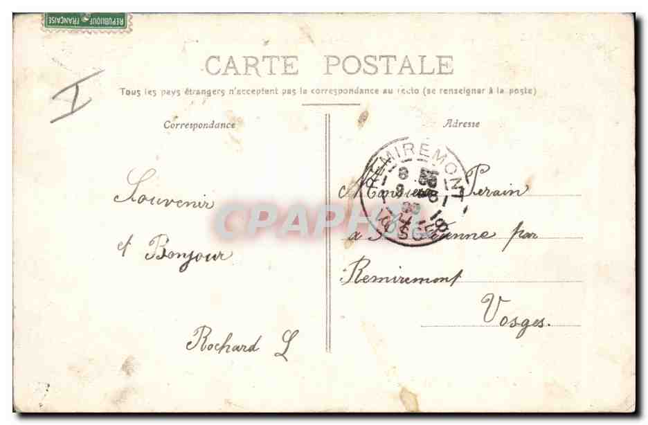 CPA Fantaisie Militaria Le Valdahon Le camp d'instruction Cuisines Cantines et tentes — Rückseite