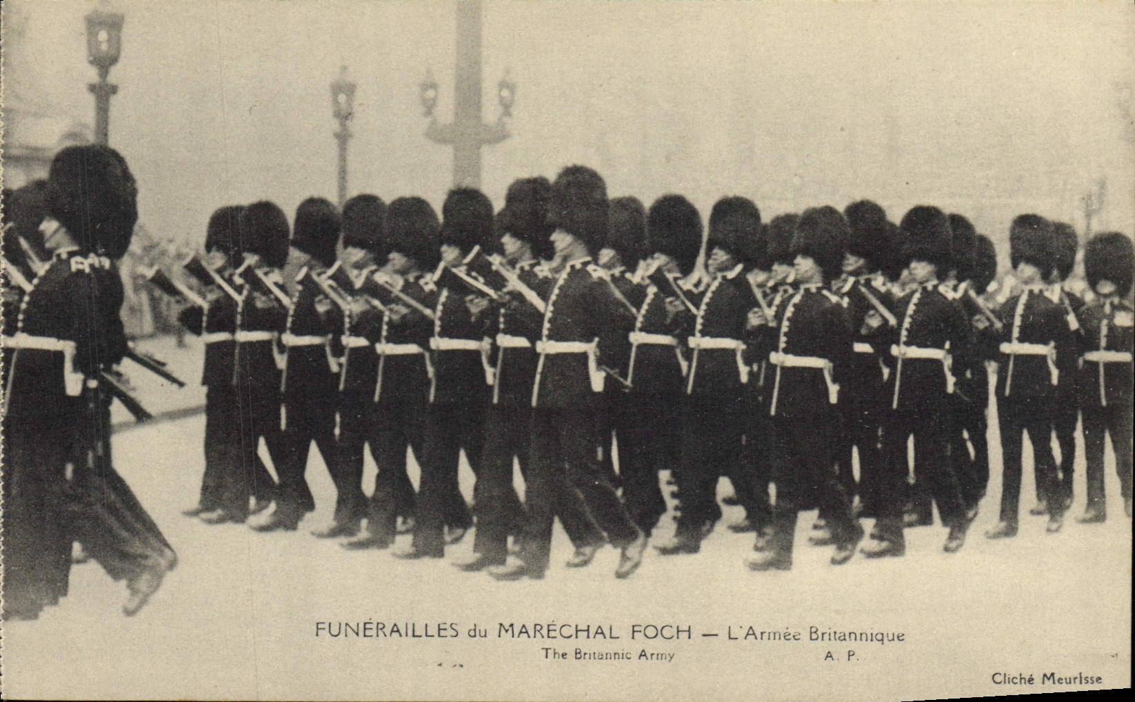Funérailles du Maréchal Foch — L'Armée Britannique — Cliché Meurisse