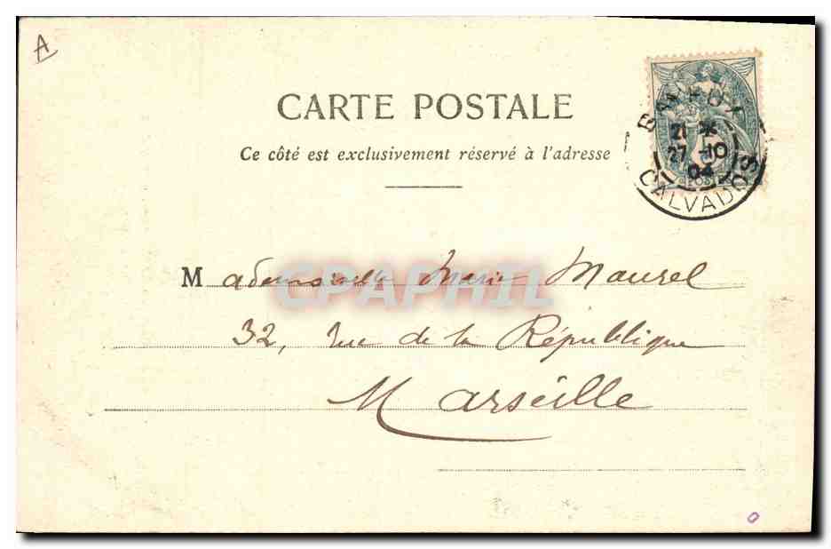 CPA Folklore Bayeux La Bourgogne — Verso