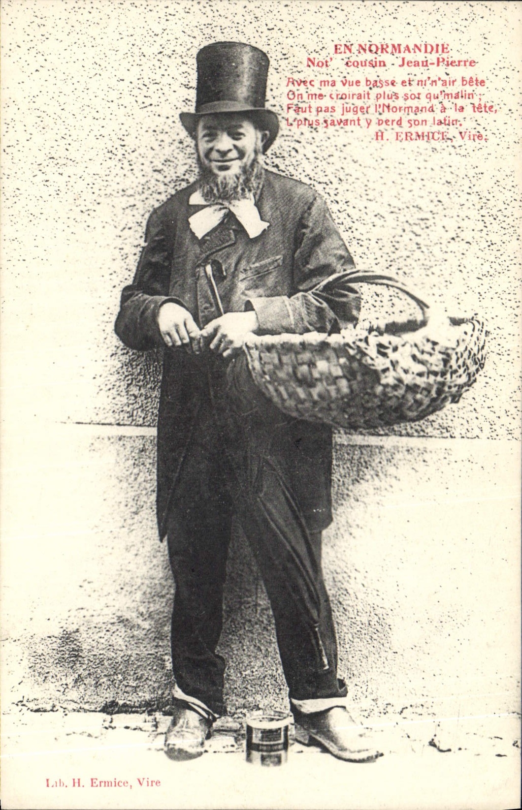 CPA Folklore Normandie Not cousin Jean Pierre