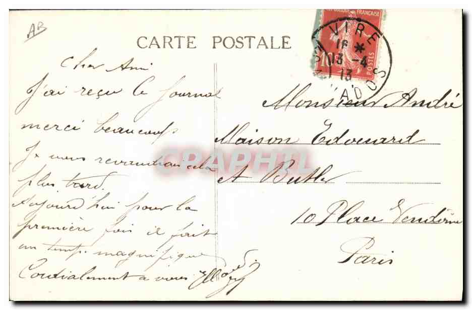CPA Folklore Normandie Not cousin Jean Pierre — Verso