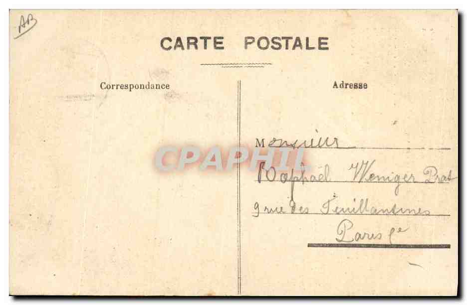 CPA Folklore le gars de Falaise Legende de la lanterne — Verso