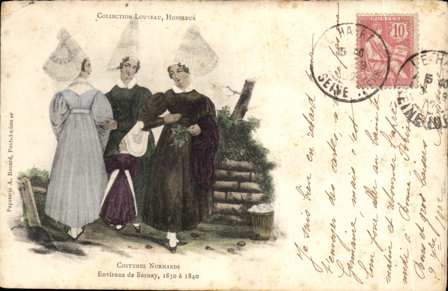 CPA Folklore Environs de Bernay 1830 a 1840