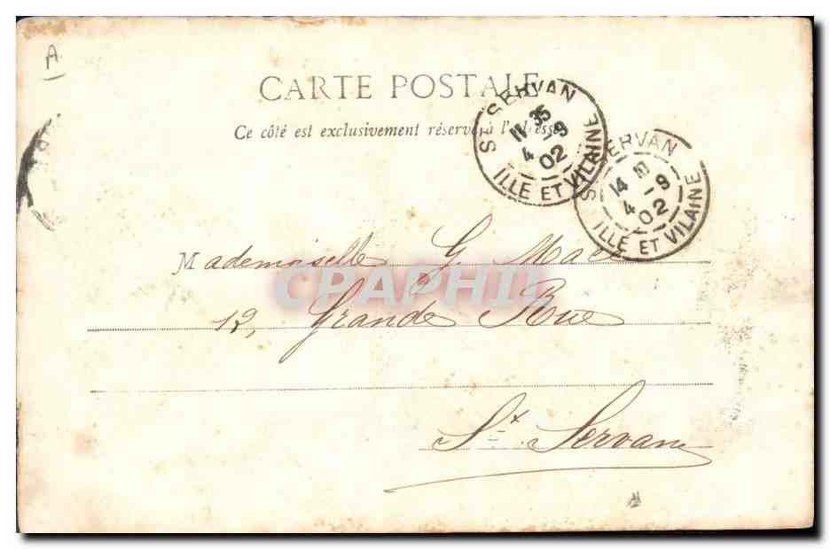 CPA Folklore Environs de Bernay 1830 a 1840 — Verso