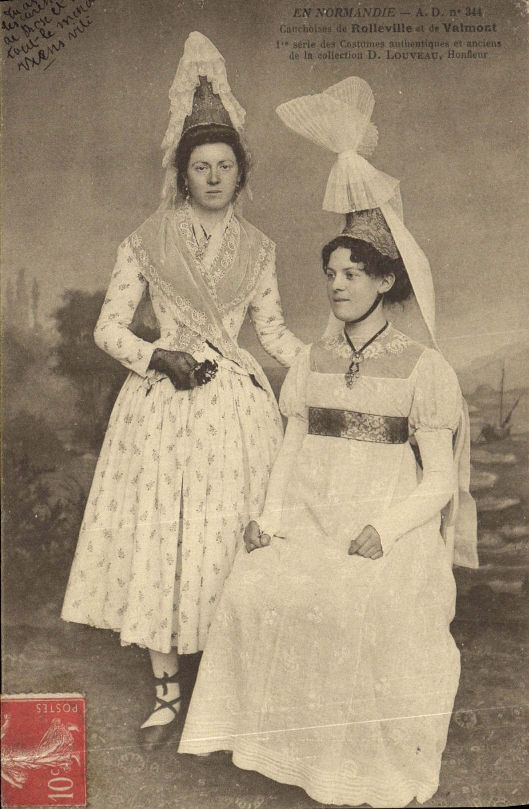 CPA Folklore Normandie Cauchoise de Rolleville et de Valmont