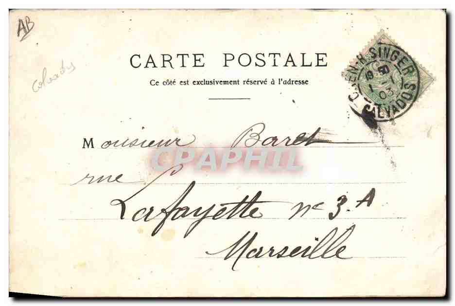 CPA Folklore Normandie Caen  — Verso