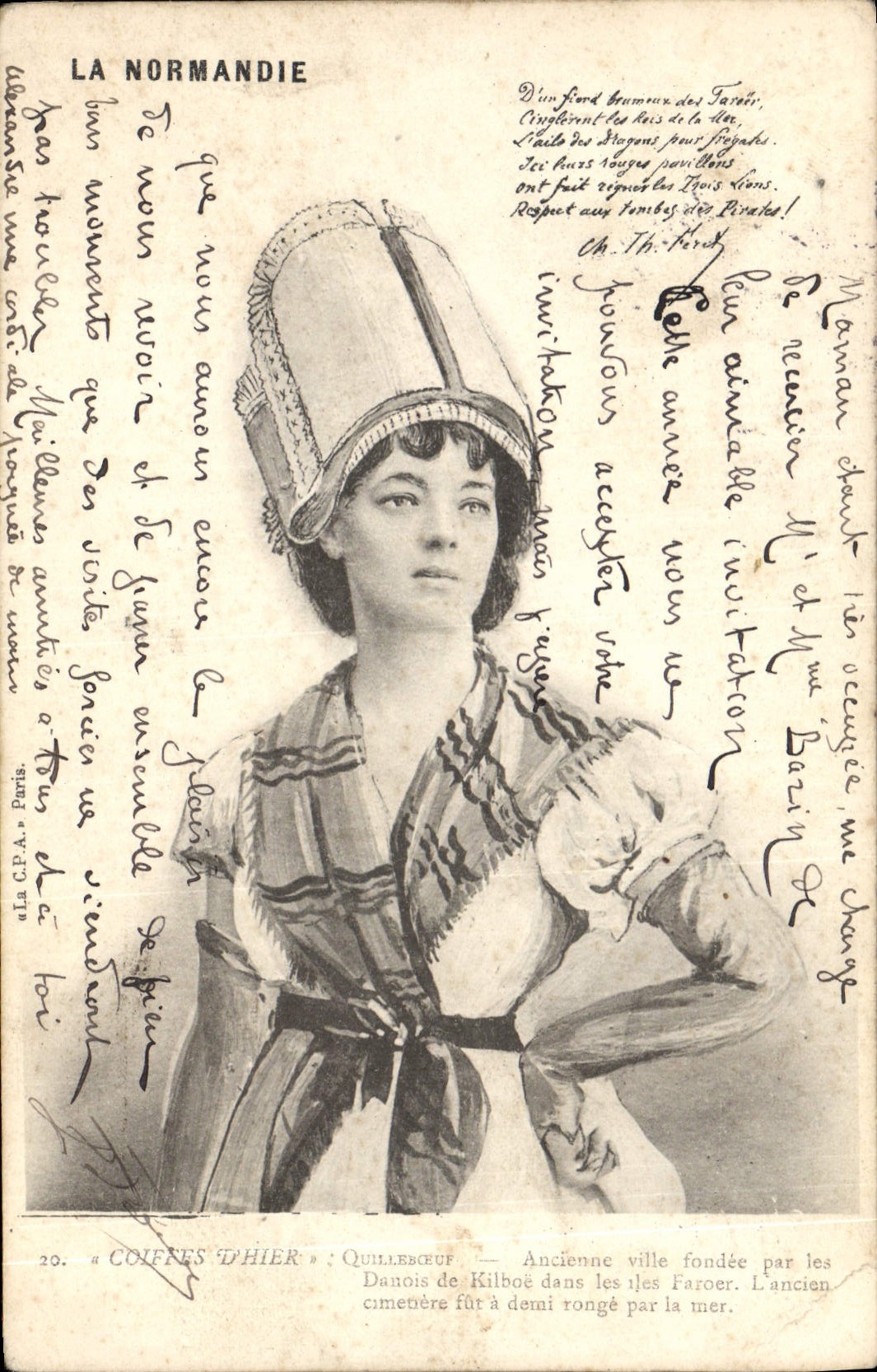 CPA Folklore Normandie Quilleboeuf 