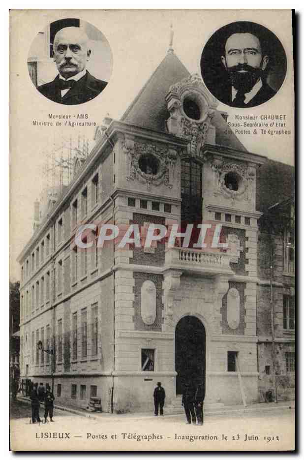 Lisieux — Postes et Télégraphes — Inauguration le 23 Juin 1912