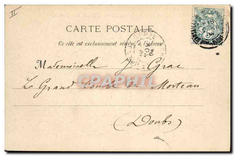 CPA Poste Marseille Hotel des Postes — Rückseite
