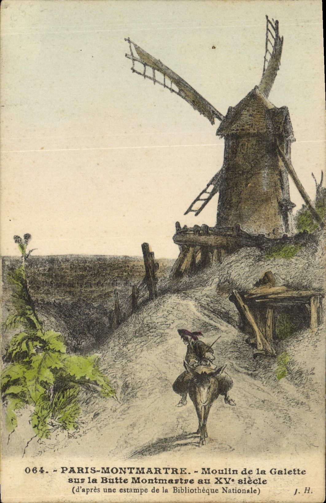CPA Moulin a vent Paris Montmartre Moulin de la Galette sur la Butte Montmartre 