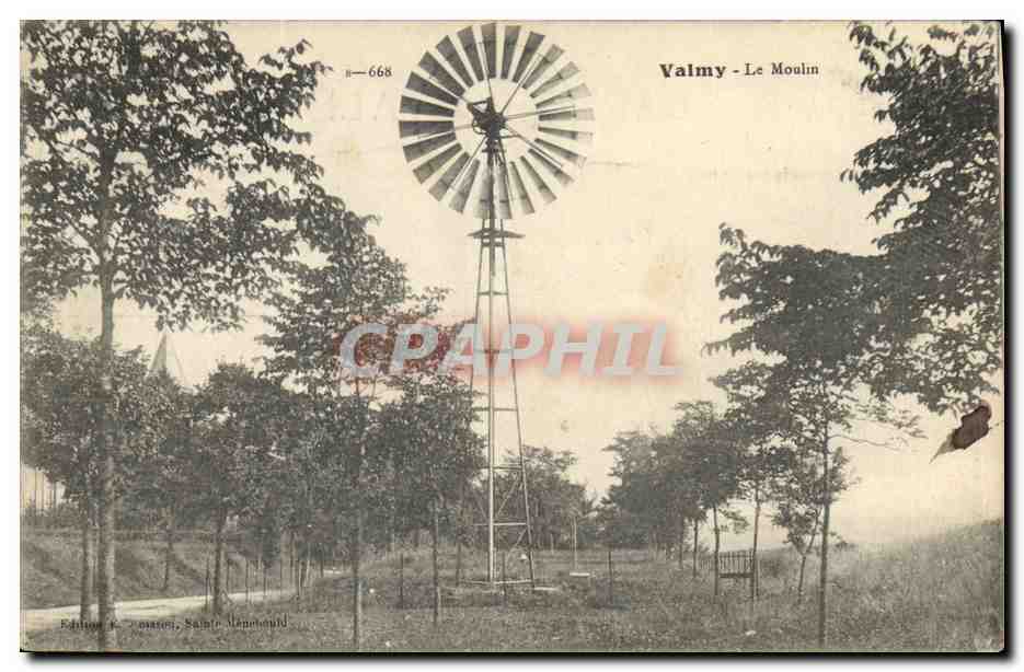 Valmy - Le Moulin — éditeur K. Zouatou, Sainte-Menehould, n°668