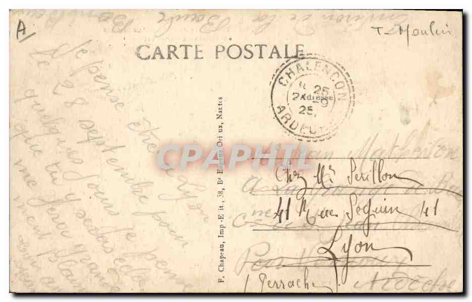 Le Moulin de Pen-Avel — Le Croisic (Loire-Inf.) — F. Chapran, Nantes — Verso