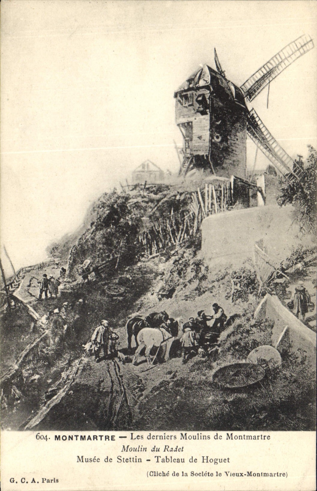CPA Moulin a vent Paris Montmartre Les derniers moulins de Montmartre Moulin du Radet 