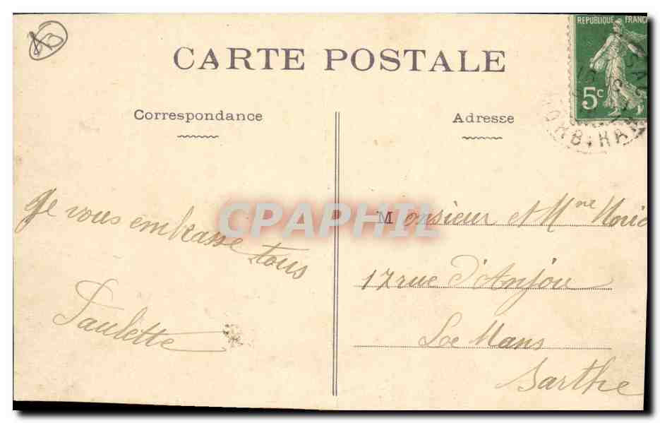 CPA Moulin a vent Caden La Gree des moulins  — Rückseite