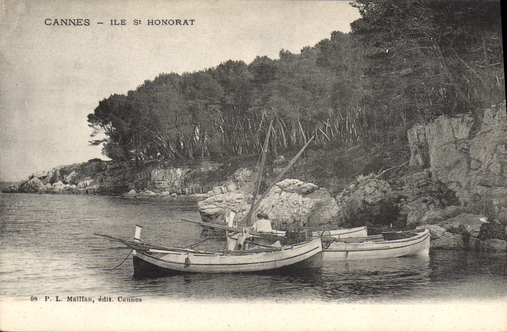CANNES — ILE ST HONORAT — P. L. Maillan, édit. Cannes, n° 98