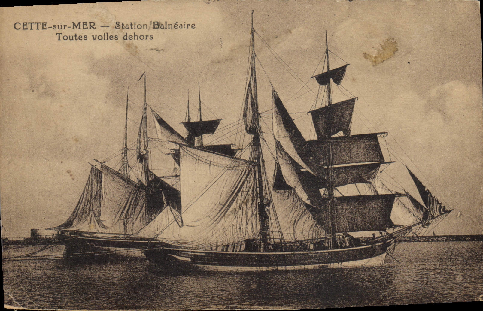 CETTE-sur-MER — Station/Balnéaire — Toutes voiles dehors — Édit. P. H.