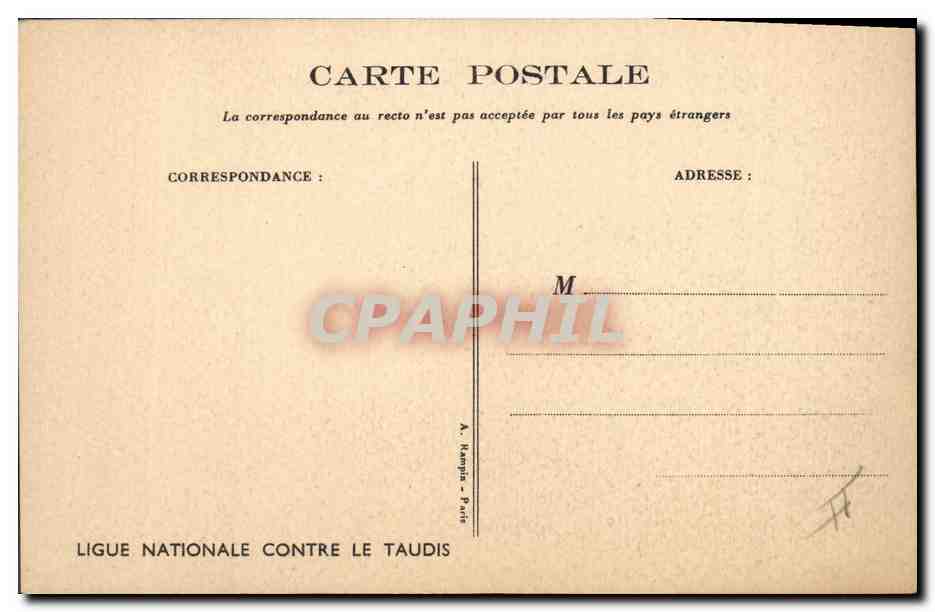 CPA Fantaisie Illustrateur Poulbot Cochon Porc — Verso