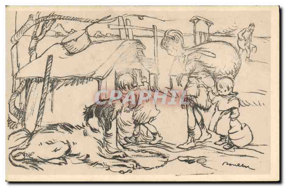 CPA Fantaisie Illustrateur Poulbot Chien