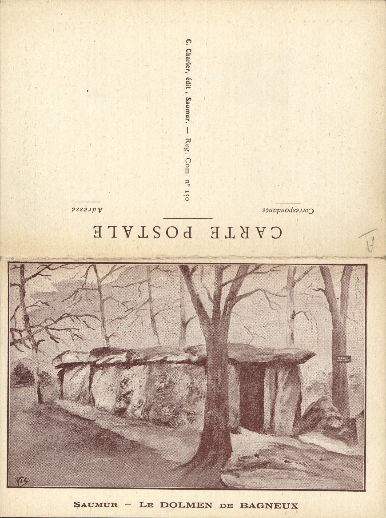 CPA Menhir Dolmen Saumur Le dolmen de Bagneux 