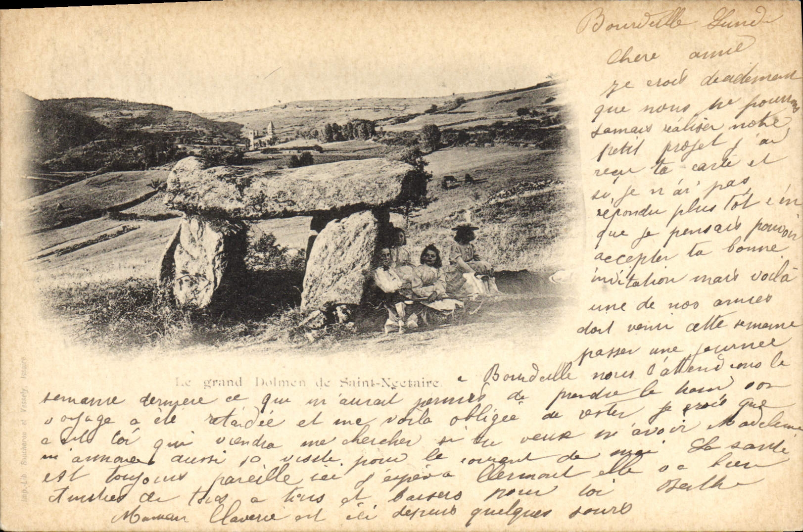 CPA Menhir Dolmen Le grand dolmen de Saint Nectaire