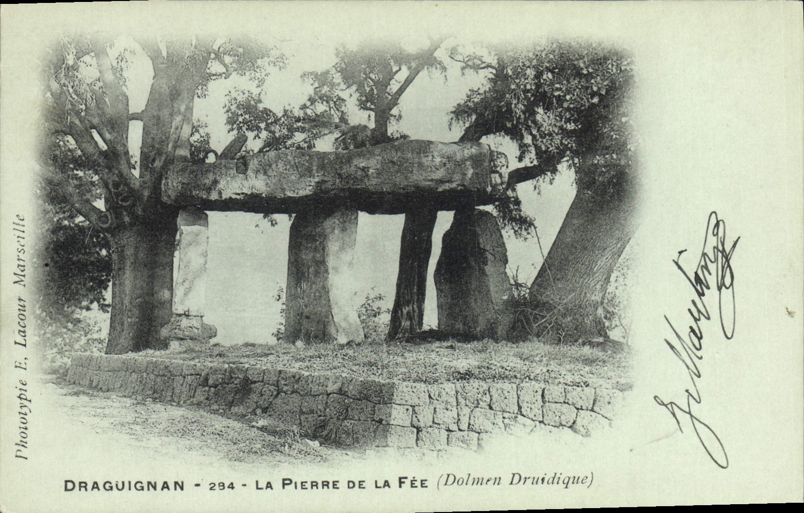 Draguignan - 294 - La Piedra de la Hada (Dolmen Druidico) — Fototipia E. Lacour Marsella