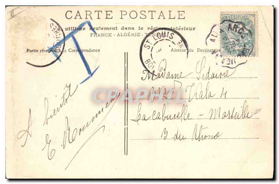 CPA Menhir Dolmen Draguignan La Pierre de la Fee — Rückseite