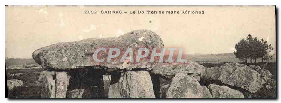 CPA Menhir Dolmen Carnac Le dolmen de Mane Kerioned 