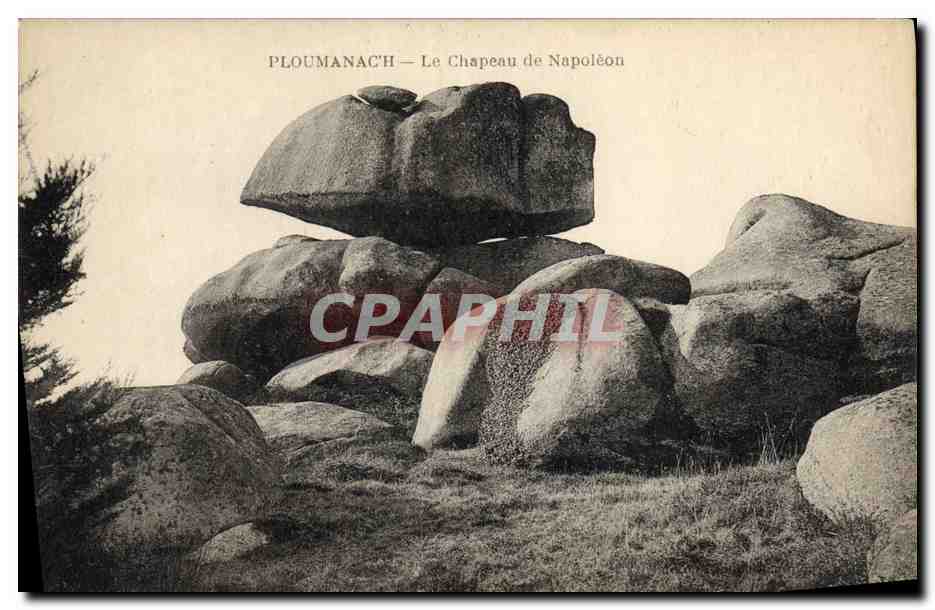 CPA Menhir Dolmen Ploumanach Le chateau de Napoleon 