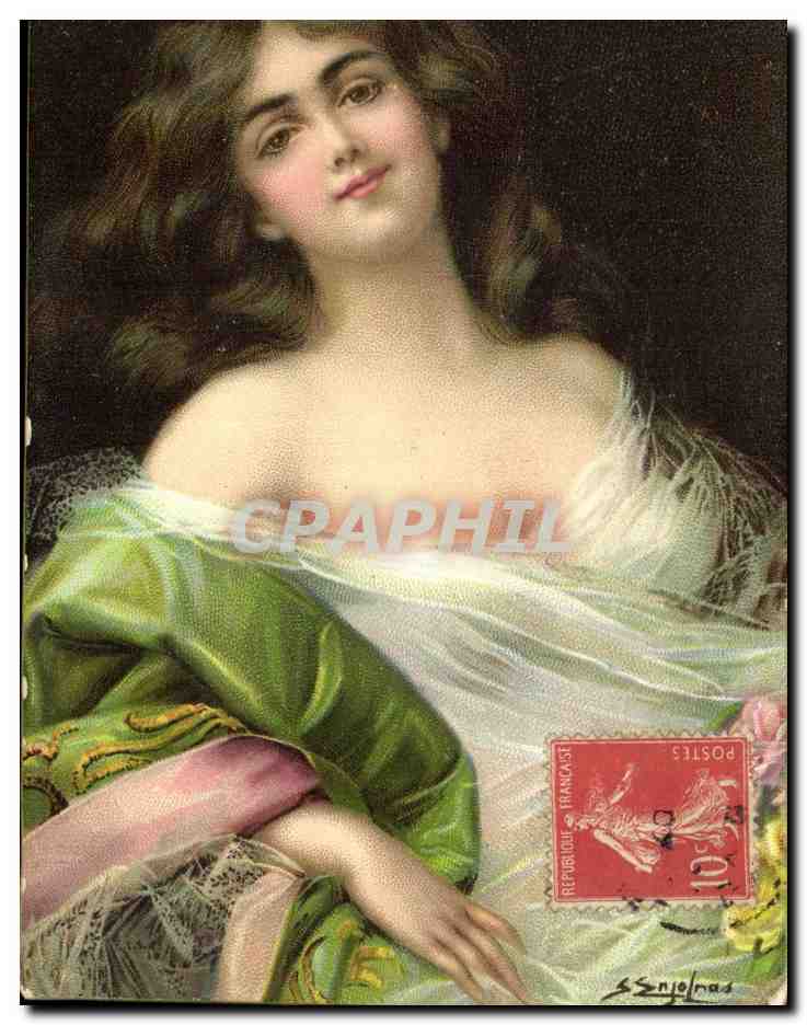CPA Fantaisie Illustrateur Femme
