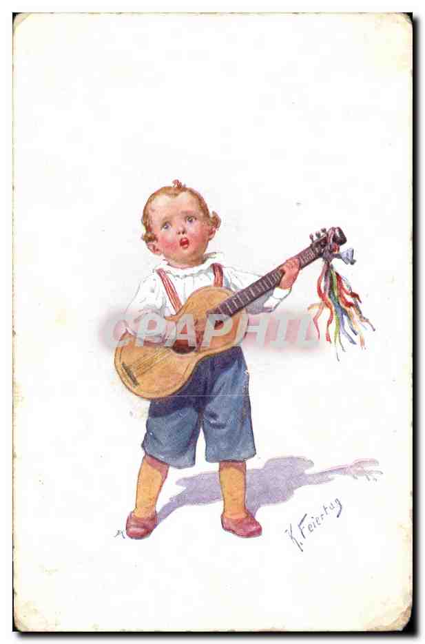 CPA Fantaisie Illustrateur Feiertug Enfant 
