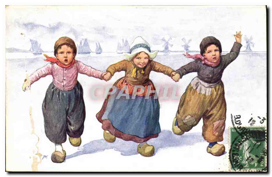CPA Fantaisie Illustrateur Feiertug Enfants 