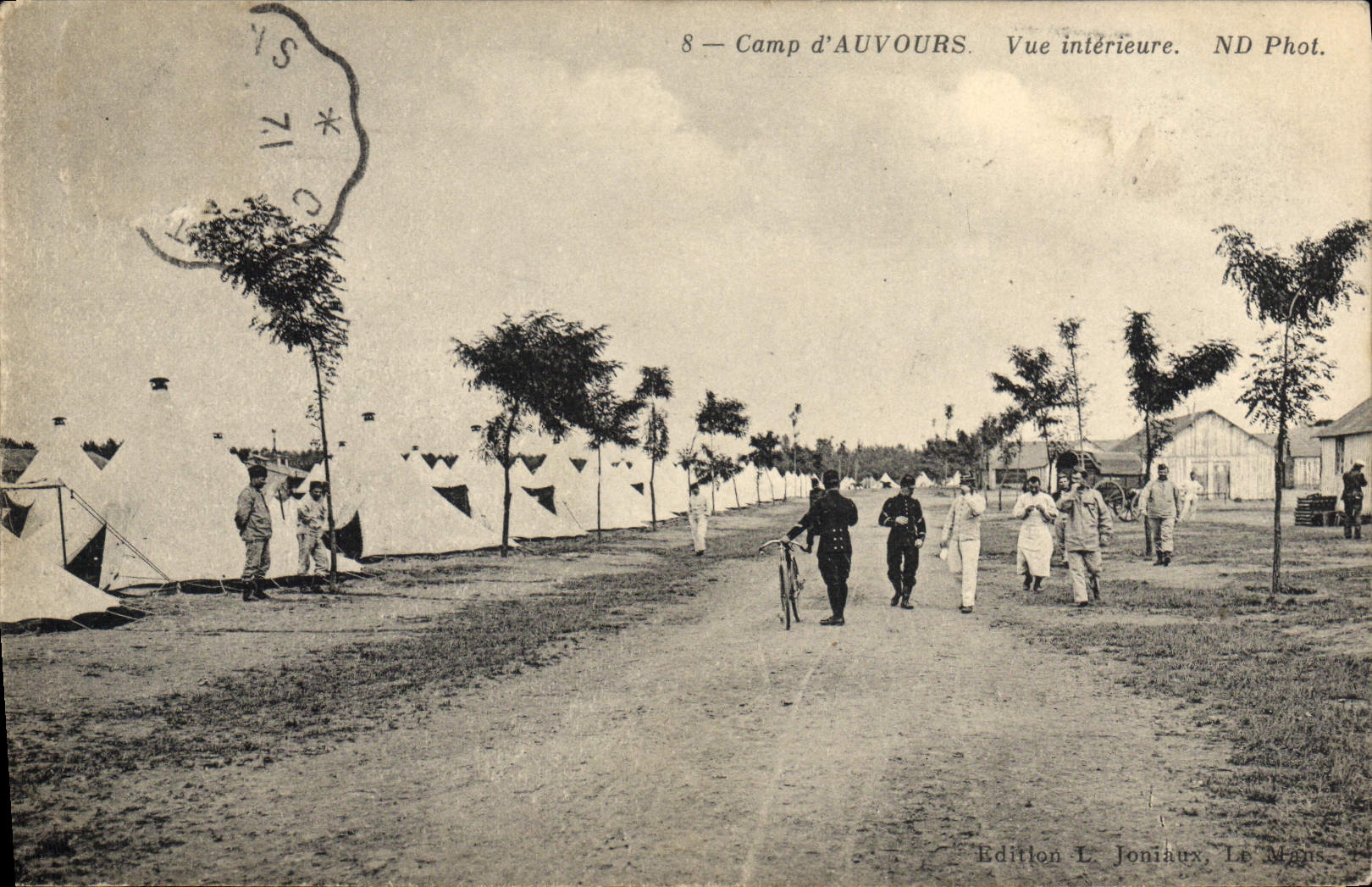 CPA Militaria Camp d'Auvours Vue interieure 