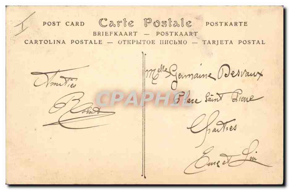 CPA Militaria Camp d'Auvours Vue interieure  — Rückseite