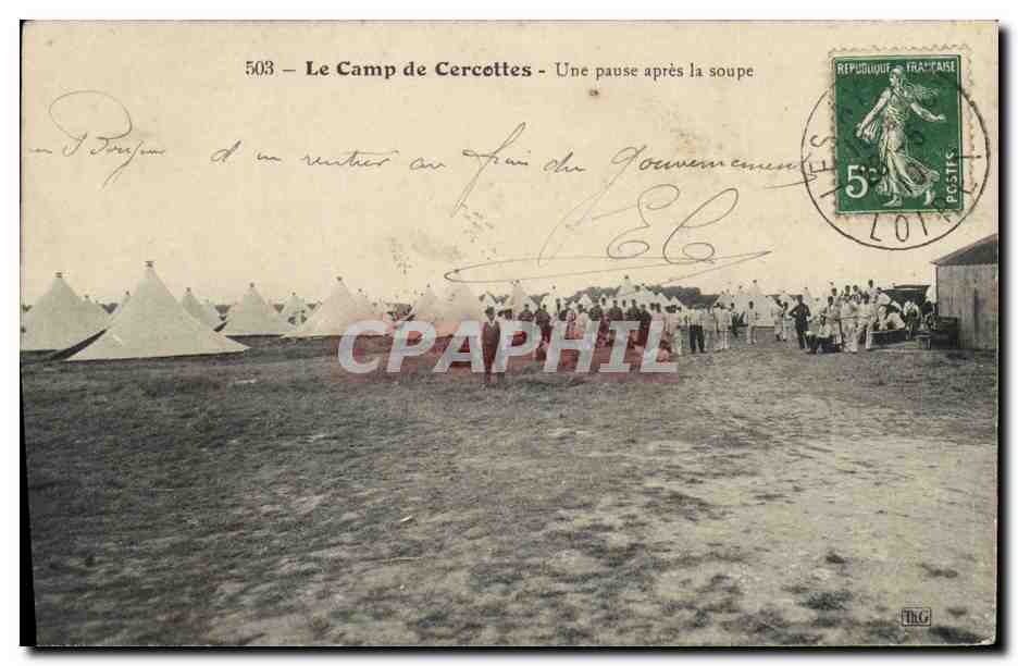 Le Camp de Cercottes — Une pause après la soupe — CPAPHIL n°503